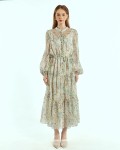 SIXDO Voile Flared Dress for Women